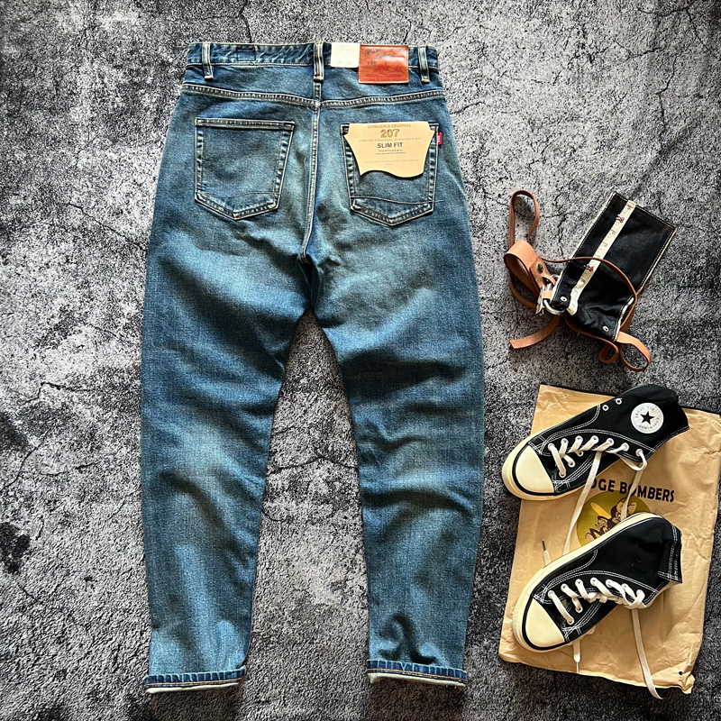 Levis Jeans 501 - 14oz orelha vermelha americano clássico ajuste
