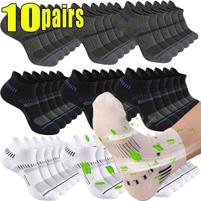 1-10 pares de malha respirável - Ankle Sock Low Cut avaliação e preço