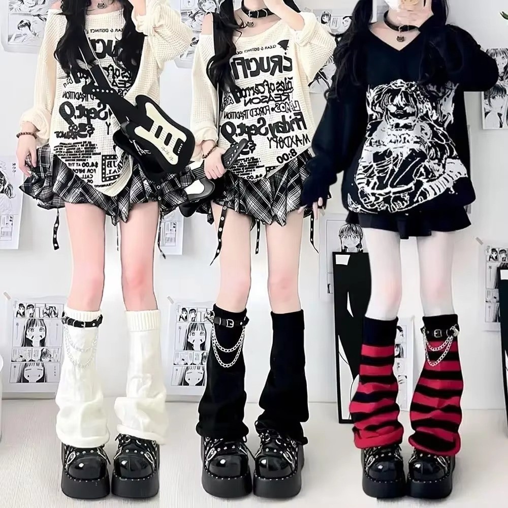 Meias de Bota Góticas Harajuku - Boot Sock Slouchy avaliação e preço